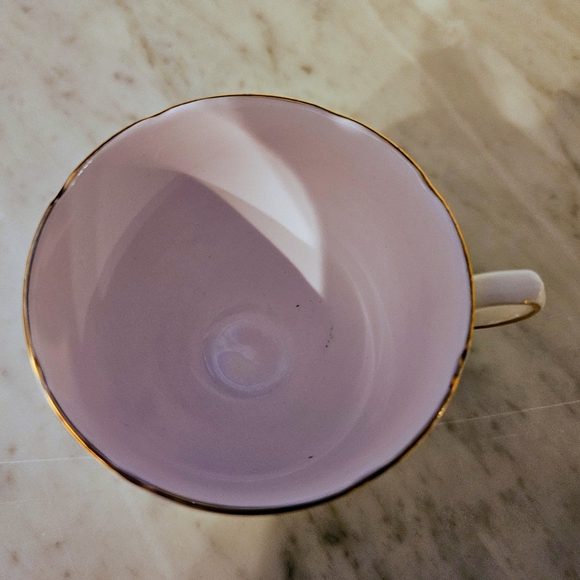 Old Royal Bone China Tea Cup and Saucer Wheat Gray Purple - Picture 5 of 7